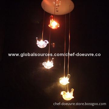 Battery-operated Robin Bird Hanging UFO with LED